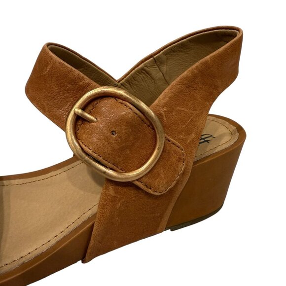 Söfft Vaya Leather Wedge Sandals Adjustable Strap Comfort Soft Footbed Size 9 M - Picture 9 of 13